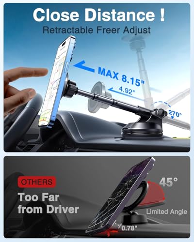 VANMASS Military-Grade Magnetic Car Mount (Vent/Dash/Windshield) — view 5