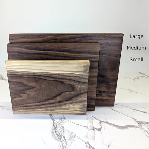 Tabla de cortar rectangular de madera nogal 27.9x22.9x2.8 cm miniatura 6
