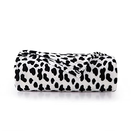 Vessia 300Gsm Flannel Fleece Velvet Blanket King Size(108X90 Inch) - Cow Pattern Lightweight Fuzzy Decor Bed Blanket #TOP5