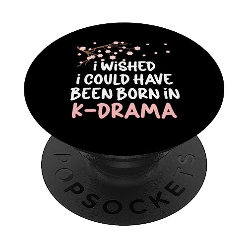 K-Pop Korean Drama Kdrama K-Drama Korean Culture PopSockets Swappable PopGrip, Black