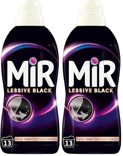 Mir - Lessive Liquide - Lessive Black - Main & Machine - Raviveur - Formule Unique 3en1 - Couleurs...