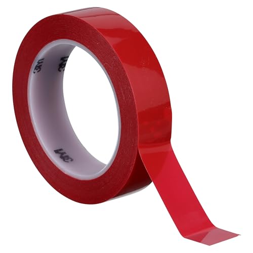 Image of 3M Polyethylene Tape 483 Red, 1 in x 36 yd 5.3 mil (1 Roll)