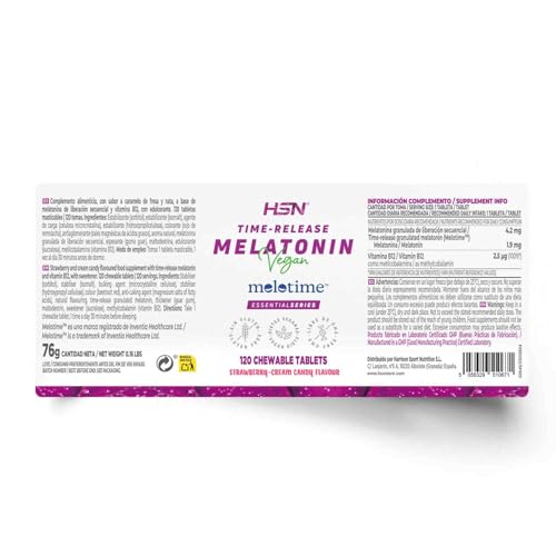 Miniatura 2 de HSN Melatonina 1,9mg de Liberación Secuencial | 120 Tabletas Masticables