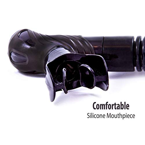 image for Kraken Aquatics Dry Snorkel with Comfortable Silicone Mouthpiece and P