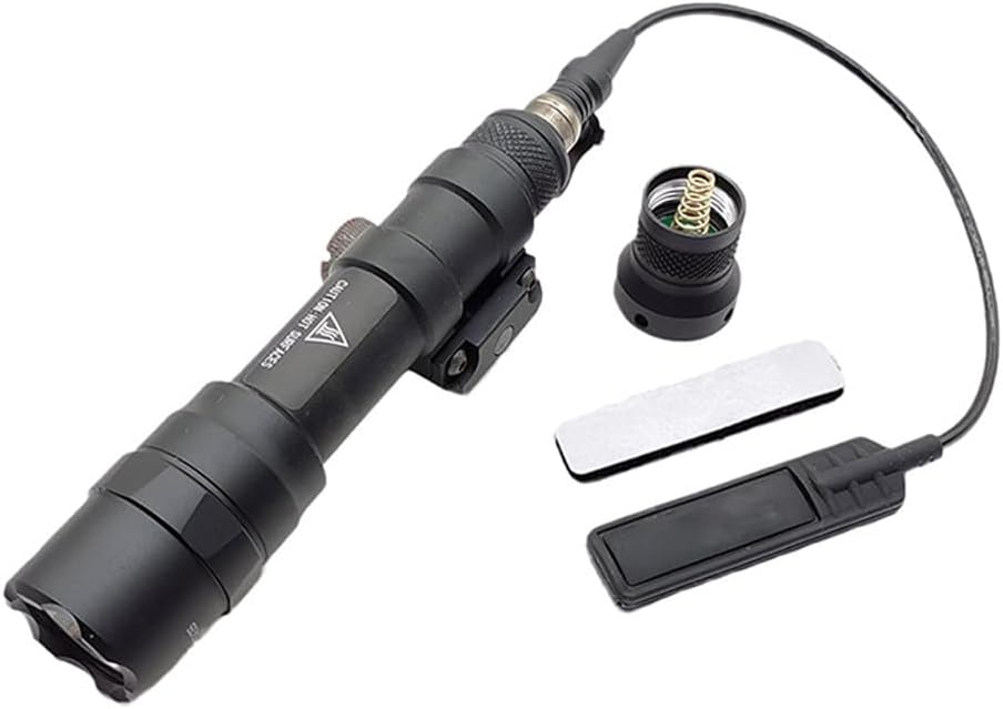 Nylon ML C1+ Box Aiming Laser Sight(with Red/Green/Blue Laser + IR Laser + IR Fill Light + LED Flashlight), & M600DF Flashlight, & NE Modular Dual Wire Remote Pressure Switch (SF+2.5) Set, Black