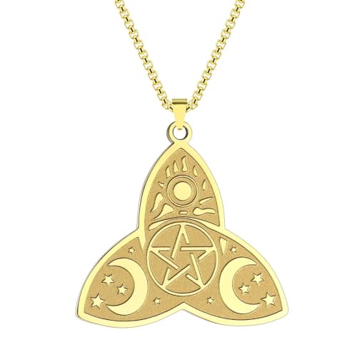 Cadeau Wicca pendentif pentagramme original pour femme mystique