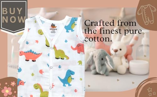 Image of Muslin Jhabla | New Born Baby Boy's & Baby Girls jabla Clothing | Newborn Dresses | Newborn