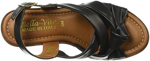 Bella Vita Wes-Italy Slingback Sandal Wedge, Black Italian Leather, 6.5 W US | Image 4