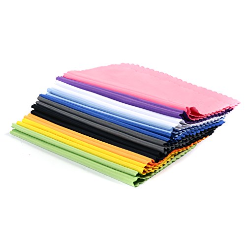 ColorYourLife 20-Pack Microfiber Cleaning Cloths for Apple iPhone ,Smart phones, Ipad, Tablets, Lenses, LCD Monitor, TV, Camera, Glasses, Optics Etc - Image 5