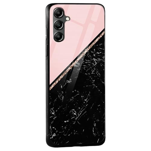 Image of COLORflow Back Cover Compatible with Samsung Galaxy A14 5G / 4G | Black Marble Pink | Shockproof TPU Bumper Cover with Camera Protection Back Cover