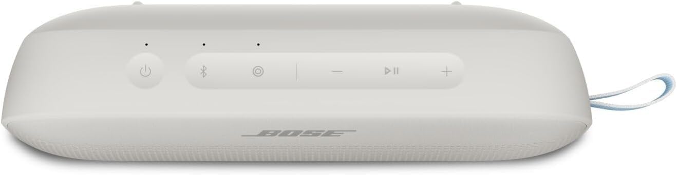 Bose NEW SoundLink Flex Portable Bluetooth Speaker (2nd Gen), Outdoor Speaker with Hi-Fi Audio, Up to 12 Hours Battery, Waterproof and Dustproof, + Slinger Hard Travel Case & USB Plug (Fog Gray)