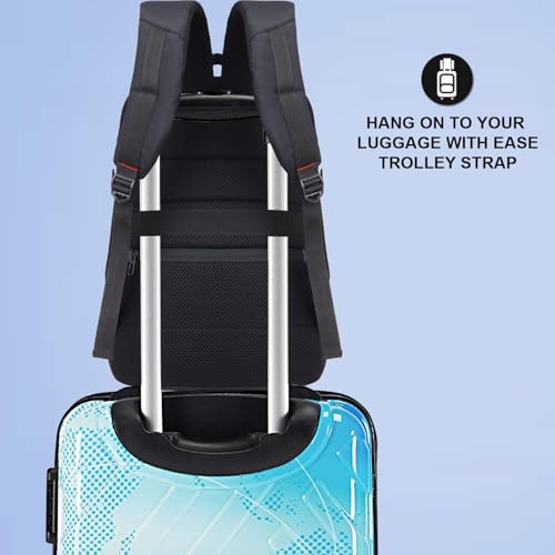 Image of Martucci Victor 36L Faux Leather Water Resistant Laptop Backpack /Casual Backpack /Daypack /Travel Backpack /College Bag For Men /Women