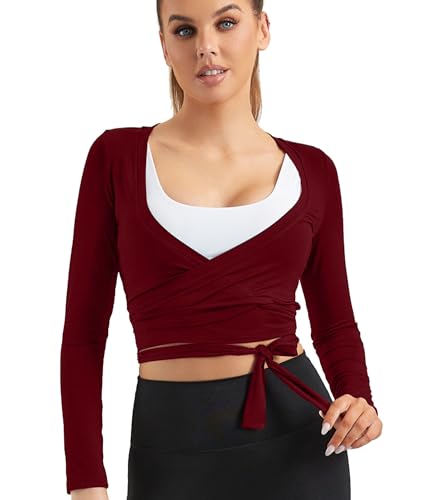 Image of Women Tie Front Shrug Long Sleeve Bolero Cardigan Lightweight Casual Tops
