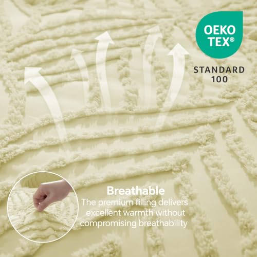 Image of BEDELITE Fleece King Comforter Set -Super Soft & Warm Fluffy Transparent Yellow Bedding, Luxury Fuzzy Heavy Bed Set for Winter with 2 Pillow Cases