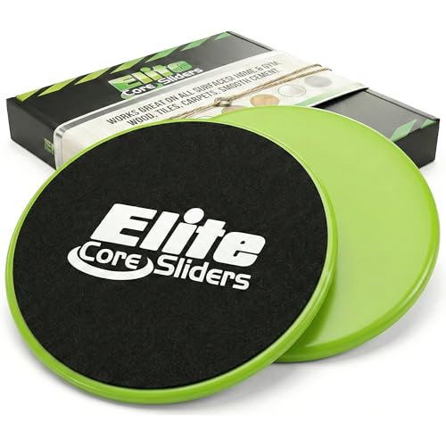 Elite Sportz Core Sliders For Working Out | Dual Sided Home Core Workout Equipment For Carpet...