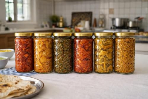 Image of Glass Jar with Air Tight Metal Lid I Kitchen Storage Jars for Spices, Coffee, Sugar & Dry Fruits I Grocery Storage Container I Kitchen Pantry Organiser Jar (DIAMOND GLASS JAR - 370 ml - PACK OF 6)