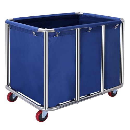 Commercial Laundry Cart with Wheels,11.35 Bushel Large Industrial Laundry Hamper,Industrial Laundry...