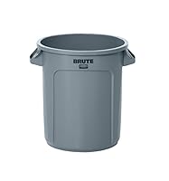 Vista 19 de Rubbermaid Commercial Products Fg264360 Brute - Bote de basura, redondo, resistente, 44-galones, color gris, Azul