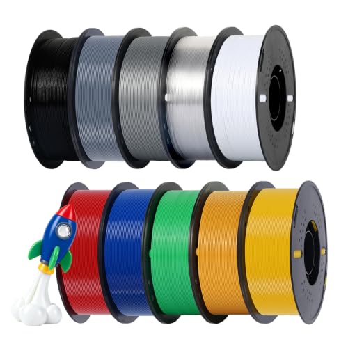 Kingroon 10KG PETG Filament Bundle 1.75mm for 3D Printer, 3D Printing Filament, Accuracy ±0,02mm,3D Printer Filament PET