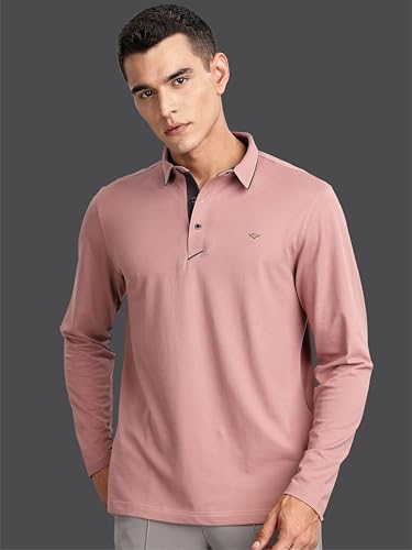 Image of STELLERS Men's Full Sleeve Polo T-Shirt | Premium Cotton | streatchable | Enzyme bio Washed | Feather Touch Feel | Sustainable