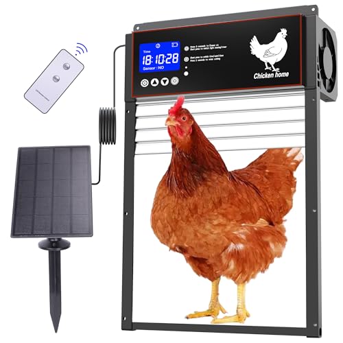 Aissom Solar Hühnerklappe mit Fernbedienung und Timer