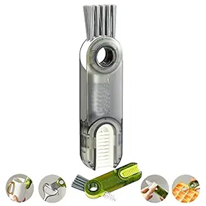 SXWLJT 3 in 1 Multifunctional Cleaning Brush, Water Bottle Cleaner Brush, Multipurpose Bottle Gap Cleaner Brush, Tiny Cleaning Brush, Home Kitchen Cleaning Tools (Multi-3pc)