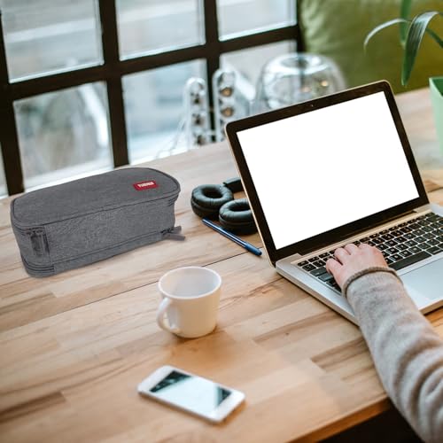 Image of Portable Pencil Case Versatile Pencil Pouch, Durable Storage for Stationery Multi-Compartment Organizer Makeup Bag for Women & Men