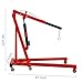 EliteEdge 2 Ton Hydraulic Engine Hoist, Heavy Duty Foldable Cherry Picker with 6 Swivel Casters & 4 Adjustable Boom, Garage Shop Crane for Truck SUV Engine Removal, Red