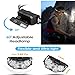 hileso 9 LED headlamp Powered by Batteries, Headlight, not Includes 3 AAA Batteries, 6 Modes, Lightweight and Adjustable, IPX5 Waterproof headlamp