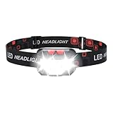 GRIFEMA Lampe Frontale Rechargeable, Léger Torche Frontale LED Puissante avec Voyant Roug...