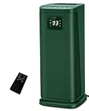 KopBeau Space Heater for Indoor Use, 1500W Electric Portable Tower w/Thermostat & Timer, Oscillating Ceramic Room Heaters with 4 Modes, LED Display, Safe for Office, Home, Bedroom,Green