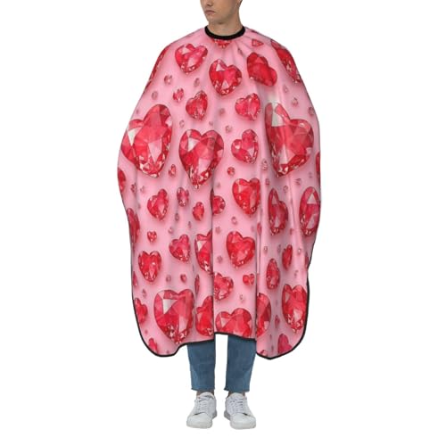 Capa de peluquería impermeable rosa para cortes y colores de pelo