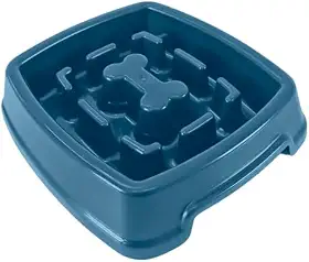 Comedouro Lento Educativo Labirinto Interativo 650ml Pet Para Cães Produto Petshop Enriquecimento Ambiental (Azul)