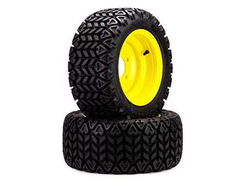 MowerPartsGroup (2) All Terrain Front Wheel Assemblies 18x8.50-10 Fits John Deere Sub Compact