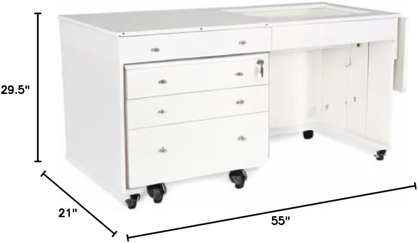 Kangaroo Sewing Furniture - Kangaroo & Joey II Cabinet in Ash White