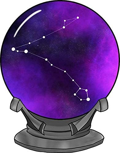 Pisces Constellation Galaxy Crystal Ball Window Truck Car Vinyl Bumper Sticker Decal 5'' x 4''
