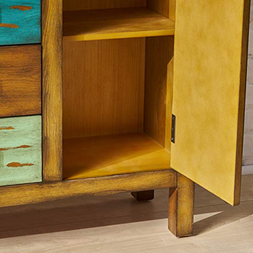 Christopher Knight Home Everest 4 Drawer 2 Door Cabinet, Multicolor #TOP6
