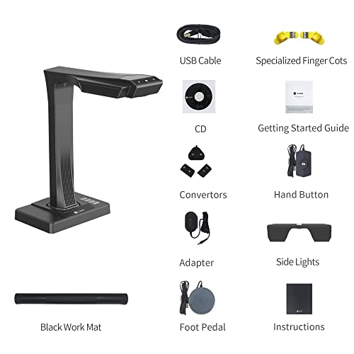 CZUR ET24 Pro Professional Book Scanner, 24MP Document Camera, 3rd Gen Auto-Flatten & Deskew Tech, A3 Document Scanner, 180+ Languages OCR, Support HDMI, for Windows/MacOS/Linux by CZUR - Image 8