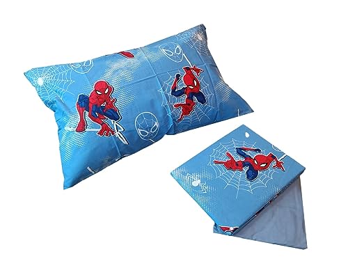Spiderman, Single Bed Sheet, Bed Set, Top Sheet, Fitted Sheet, Pillowcase, Blue, Marvel, Disney, 100% Cotton, Official Product - Image 4