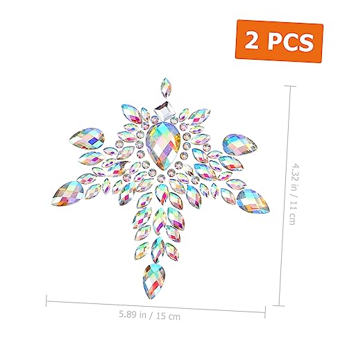 Beavorty 3Pcs Adesivos Acrílicos Diamantes Para Artesanato Adesivos Corporais Joias Corporais Joias