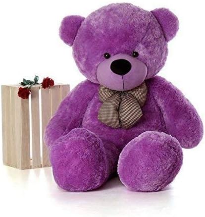Soft Toy Teddy Bear 3 Feet for Girl Furry Soft Teddy Bear | Plushie Soft Toys for Kids | Plush Soft Toys for Baby Boys and Girls Kids - Teddy | Birthday & Valentine Gift (Purple)