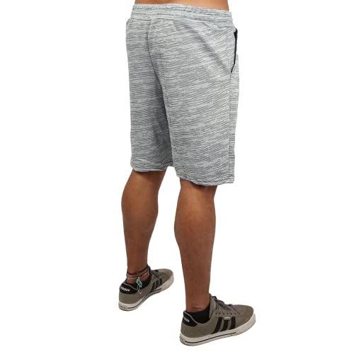 KIT 3 Bermudas Moletom Masculino PRETO- CINZA MESCLA-PRETO MESCLAG