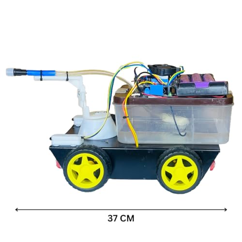 Image of Fire Fighter Robot (Big Size) Major Engineering Project with Project Report (Fire Fighter Robot with Android Control System)