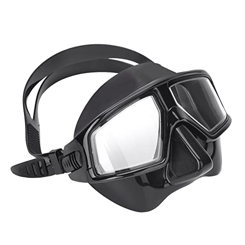 ANKROYU Máscara de Buceo Gratuita Profesional Anti antidivueltos Gafas Grandes Gafas de Snorkel de Volumen con Lente de Resina de visión de 180 ° de Ancho para Adultos Hombres muje (Negro)