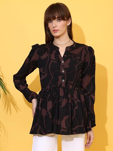 Image of Sheetal Associates Women's Top Shirt Stylish Trendy for Girls | Floral Printed Top | Lightweight Day Comfort