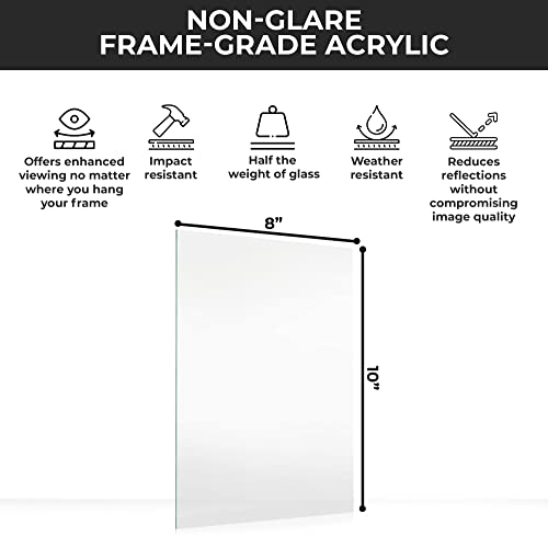 8x10 Non-Glare Acrylic Sheet Frame Replacement, UV Resistant Picture Cover by CountryArtHouse - Image 3