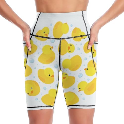 Short de sport taille haute pour femmes avec motif de dessin animé S
