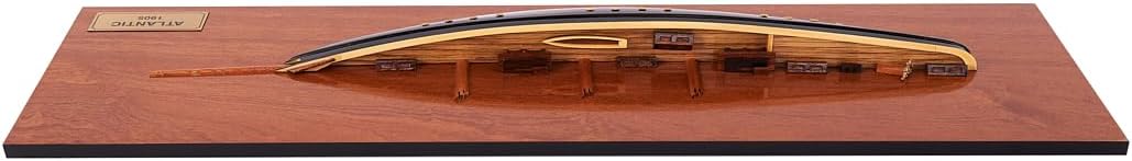 Handicrafts Atlantic Half Hull Wooden Model Sailing Yachts, Home Decor, 60 Cm