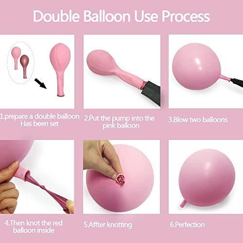 Dusty Rose Brown Balloon Garland Blue Pink Balloons Double Stuffed Tan White Sand Balloon Latex Pastel Balloons Arch Kit For Gender Reveal Baby Shower Birthday Party Decoration #TOP3