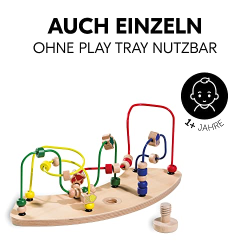 hauck Play Moving, Water Animals - Motorikschleife ab 12 Monaten Kompatibel mit Play Tray Spielbrett für Alpha+, Beta+ und Arketa Holzhochstuhl, Baby Holz Spielzeug Fördert Auge Hand Koordination